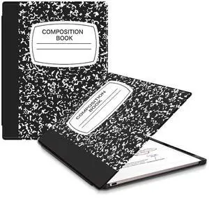 QIOFEARTH Case for Remarkable Paper Pro Tablet 11.8" (2024 Released) Lightweight and Hard Back Shell Protective Book Folio Cover,Have Auto Sleep/Wake,Pen Holder and Pen Tips Box (Black Notebook)