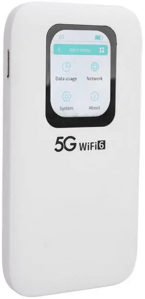 5G Wi Fi Mobile Hotspot, Portable Wi Fi 6 Router for Travel Supports up to 16 Devices, 2.01in Touch Screen, with Nano SIM Card Slot, IP67 Waterproof, 7100mAh Rechargeable Battery