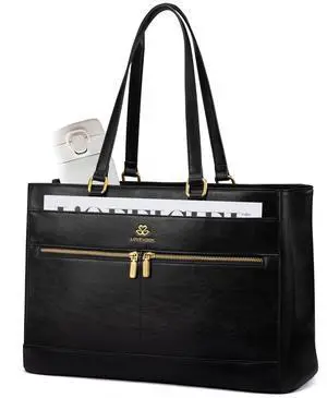 LOVEVOOK Laptop Bag for Women,15.6 Inch Vintage Work Tote Bags for Women,Leather Teacher Bag,Large Computer Bag,Waterproof Handbags Womens Briefcase Office Messenger