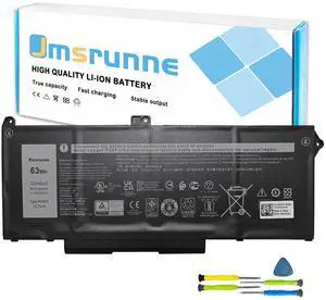 Jmsrunne 63Wh RJ40G Laptop Battery Replacement for Dell Latitude 15 5520 Latitude 14 5420Precision 15 3560 Series M033W 01K2CF P137G P137G001 P104F P104F001 0M3KCN 0WK3F1 075X16 WY9DX 15.2V 4-Cell