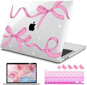 Tuiklol Case for 2022 MacBook Pro 13 Inch M2 Clip, 2021 2020 Release M1 A2338 A2289 A2251, Hard Shell Case for MacBook Pro 13.3" with Touch Bar Fits Touch ID and Retina Display, Bow