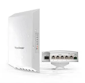 4 Port Outdoor Gigabit PoE SwitchPoE ExtenderIndoor/Outdoor WaterproofIEEE802.3af/at/bt CompliantBT & DC Input60WPoE++ BT Port 30WAI WatchdogPlug and Play