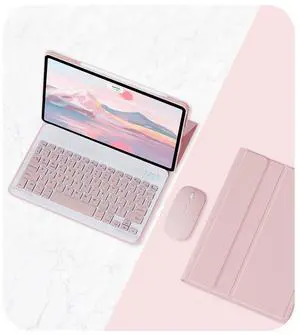 Empty room iPad Keyboard Case with Mouse 10.2", ipad 9th Generation case with Keyboard, Wireless Keyboard and Mouse with Pencil Holder Case, for iPad 8th Gen/7th Gen/iPad Pro 10.5"/iPad Air 3rd Gen