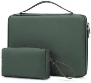 HYZUO 13.3-14 Inch Hard Shell Laptop Sleeve Case for MacBook Pro 14 M5/M4/M3/M2/M1, MacBook Pro/Air 13, Dell Pro 13/14 Premium, XPS 13, 13.8"-13.5" Surface Laptop, HP Spectre X360 13/14, Moss Green