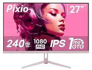Pixio PX279 Wave Pink 27 inch 240Hz Refresh Rate FHD 1080p Resolution Fast IPS Panel 1ms GTG Resonse Time Gaming Monitor with Adaptive Sync