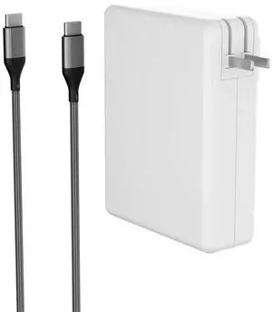 PowerPortnerLink 140W USB C AC Power Adapter Compatible with MacBook Pro 16 14 15 13 inch Mac Book Air 15" 13" iPad Pro (2025 2024 2023 2022 2020 M1 M2 M3 M4) Laptop Include USBC to USB-C Cable
