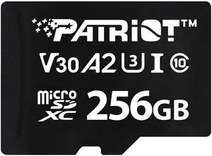 Patriot Memory VX Series 256GB Micro SDXC V30 A2 UHS-I U3 4K UHD Memory Card - PSF256GVX32MCX