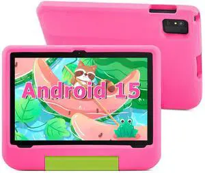 Ruufuuxy Android 15 Tablet for Kids - Kids Tablet 10 Inch, Octa-Core CPU, 8GB RAM, 64GB Storage, 5G WiFi, Dual Camera, Tablets for Toddlers with EVA Protective Case, Parental Controls