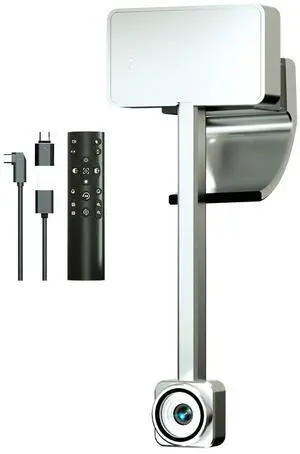 ceabulila 4K Webcam for PC with Remote Control, Ultra HD 1/2.55'' Sensor, Autofocus, 10x Digital Zoom, Low Light Performance, Streaming Webcam for PC/Video Calling/Zoom/Skype/Teams (White)