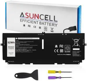 ASUNCELL 52Wh 722KK Laptop Battery Replacement for Dell XPS 13 9300 XPS 13 9310 XPS 13 9380 P117G P117G002 P117G001 Series Notebook 0WN0N0 WN0N0 02XXFW 2XXFW FP86V 7.6V 6800mAh