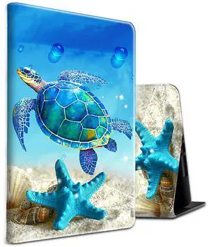 Case for iPad 10th Generation Case 2022 iPad 10.9 inch/iPad (A16) 11th Generation 11 Inch (2025) PU Leather Shockproof Stand Protective Cover with Auto Sleep/Wake,Blue Turtle