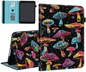 BFUKVOU Case for 7" All-New Kindle Paperwhite 12th Gen 2024 & Kindle Colorsoft Signature Edition (2024 Release),Card Slot PU Leather TPU Case Pen Holder Auto Wake Sleep,Aesthetic Mushroom