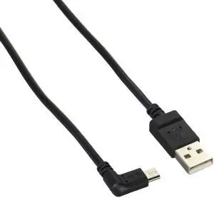 Elecom MicroUSB Cable L Shaped A Output A  MicroB 0 X USB Black 1.2 m TB  ambxl2u12bk