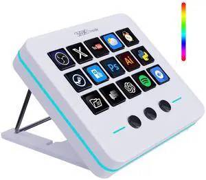 VSDINSIDE Macro Keypad, Stream Controller Deck Gaming Streaming Shortcut Keyboard, 18 Programmable Keys Customizable Visual AI Pad USB Soundboard for OBS, YouTube, Desk Office Setup, Laptop, PC, Mac