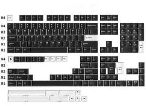 163 Keys Doubleshot Keycaps Cherry Proifle Black White Keycaps Set Fit for 61/64/87/104/108 Cherry Mx Switches Mechanical Keyboard 163 Keys Doubleshot Keycaps Cherry Proifle Black White Keycaps Set Fit for 61/64/87/104/108 Cherry Mx Switches Mechanical Keyboard