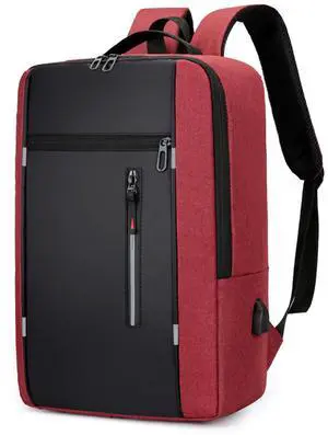 FANDARE New Men Business Backpack Women Laptop Backpack Travel Airline Approved Carry On Bags for Airplanes Gym Bag with USB Daypacks College Travel Essentials Durable Polyester Red A