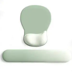 ErgoComfort Gel Wrist Rest Mouse Pad-Ergonomic Office Mousepad with Wrist Support-Non-Slip, Design Desk Accessories Mat for Home&Game Decor (09Minty Set)