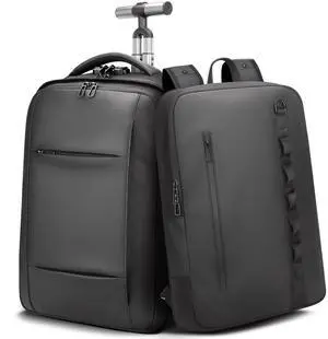 2-in-1 Detachable Carry On Rolling Backpack - Splits into Two Bags for Travel, 50L Wheeled Backpack with 17.3 Padded Laptop Sleeve, USB Charging Ports, TSA Lock, Waterproof Luggage Suitcase