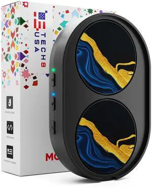 TECH8 USA Dual Disc Mouse Mover Device, Undetectable Mouse Jiggler for Laptops, PC, No Software, Random Movement, Patented, Designed, Engineered, Packaged in USA - IndiGold