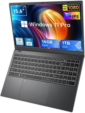 Zrasu 15.6 Inch Laptop PC, N95 (Up to 3.4GHz), 12GB RAM 512GB SSD, FHD IPS Screen, WiFi 6, BT 5.2, Type-C, USB 3.0, Webcam