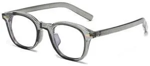 Blue Light Blocking Reading Glasses for Women Men Stylish Retro Square Premium Readers Reduce Eye Strain Comfortable (Grey, 1.50, x)