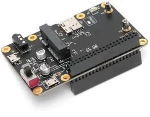 3G 4G LTE Base Hat Module, PC Computer Board to Micro USB with SIM Card, Support 3Amps, Mini PCI E Socket, for Raspberry Pi 4 3 2