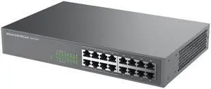 Grandstream GWN7702P | 16-Port Gigabit Ethernet Unmanaged PoE Switch | Plug & Play | Desktop/Rack-Mount | Metal Design