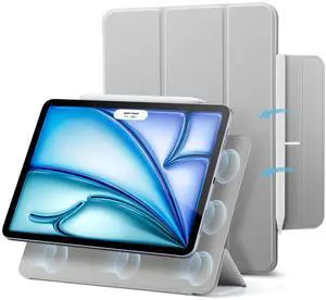 ESR for iPad Air 11 Inch Case M3/M2 (2025/2024), iPad Air 5th/4th Gen (2022/2020), Powerful Magnetic Attachment, Slim Trifold Stand Case, Auto Wake/Sleep, Durable Protection, Grey