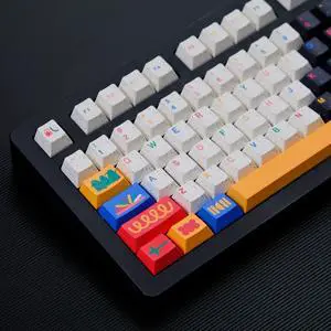 Concutelly PBT Keycaps Set 151 Keys, Cherry Profile Custom Keycaps 60 65 75 100 Percent for 61/64/68/84/87/100/104/108 Retro Gaming Mechanical Keyboard
