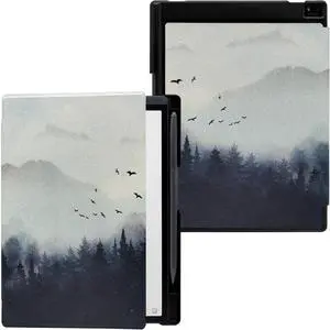 UMUBUHOMS Case for iFLYTEK AINOTE Air 2 Note-Taking Tablet 8.2", Premium PU Leather Ultra-Slim & Lightweight Durable Protective Folio Cover with Pen Holder Auto Sleep/Wake (Misty Forest)