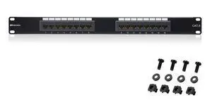 Cable Matters [UL Listed] 16 Port Patch Panel Wall Mount or Rackmount, IU Cat6 RJ45 Patch Panel for 10 Gb Ethernet, Works with 19" Racks/Cabinets/Wall-Mount Brackets