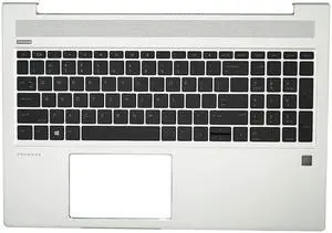 RenBang Tech Replacement for HP Probook 450 455 G6 450 455R G7 Laptop Upper Case Palmrest with Non-Backlit Keyboard Assembly L45091-001 Sliver