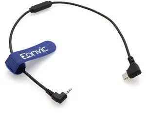 Eonvic USB-C Right Angle to 2.5mm LANC Right Angle Run/Stop Cable for DJI RS2 RS3 Sony FS5 FS7 FX6 FX9 Camera