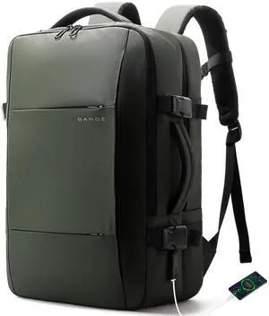 BANGE Laptop Travel Backpack for 17inch,Carry On Backpacks With Personal Item Size,Waterproof Business Work Hiking Casual Bag