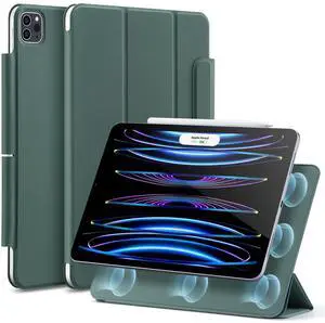 ESR for iPad Pro 11 Inch Case, iPad Pro 11 Folio Cover (2022/2021/2020, 4th/3rd/2nd Generation), Convenient Magnetic Attachment, 2-Way Stand, Full Pencil 2 Support, Rebound Magnetic Case, Green