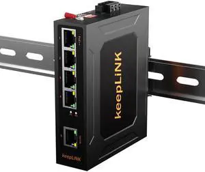 keepLiNK Industrial 5 Ports Gigabit Solar PoE Switch with DC9-54V to DC48V Voltage Booster, 3 x AF/at 30W PoE+ Ports & 1 x BT 90W PoE++ Port & 1 x Uplink Port @125W for Solar Power/ RV Truck/ VoIP