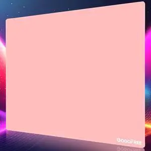 Hard Gaming Mouse Pad, Professional Esport Tempered Glass Mouse Mat Ultra-Smooth Micro-Etched Surface for Top Speed and Control (Pink, 19.7L x 15.8W inches)