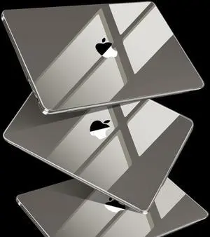 MEEgoodo Case for MacBook Pro 14 inch 2025 2024 2023 2021(M5/M4/M3/M2/M1 Pro/Max), Flexible Case with TPU Keyboard Cover & Webcam Covers & OTG Adapter, Crystal Black