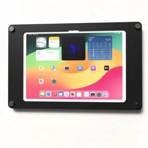 TABcare Acrylic Wall Mount Floating Frameless Display with Metal Standoff for iPad Tablet (Black, iPad 10/11)