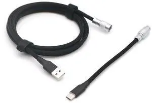 KCSJXF Pro Straight Keyboard Cable, 5 Foot USB A to USB Type C Cable (Black)
