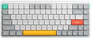 nuphy Air75 V2 Low Profile Wireless Mechanical Keyboard, Hot-swappable, Supports Bluetooth/2.4g/USB-C Connectivity (White, Gateron Brown Switches)
