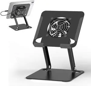 KABCON Cooler for iPad,Surface Pro Tablet Stand Holder with Quiet Cooling Fan for Microsoft Surface & iPad Pro/Air/Mini,Samsung Galaxy,7''- 15'' Tablets