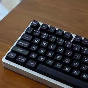 Sumgsn 142 Keys SA Keycaps Black Doubleshot Translucent Keycaps Fit for 61/64/87/104/108 Cherry Mx Switches ISO ANSI Layout Mechanical Keyboard Alice Keyboard