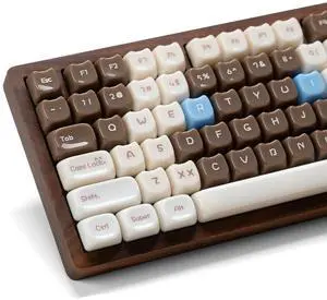 Rainy75 Jelly Jade Keycaps, Translucent Cute Ragdoll Cat Key caps, Mao Profile, Custom 148 Keys Set for 100%, 75%, 65%, 60% Mechanical Keyboard (Brown)