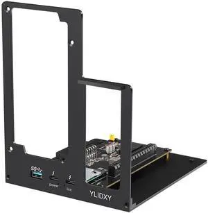 YLIDXY External GPU Enclosure (eGPU) Compatible with Thunderbolt 3/4,USB4 PD 85W Charging,Daisy Chain Support eGPU Dock Station 40Gbps Rate Support NVIDIA/AMD and PCIE Cards,ATX Power Supply Black