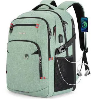 Velaybor 40L Expandable Laptop Backpack, Anti-thief Travel Backpack with USB Charging Port, Airline Approved Business Waterproof Carry on Luggage, Fits 15.6" Laptop for Men Women