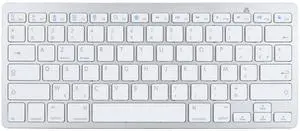 Bilingual Keyboard Portable Thin for German French Spanish Italian Keyboard, Bluetooth Keyboard Compatible with iOS, Android, Windows, OS (French AZERTY Layout)