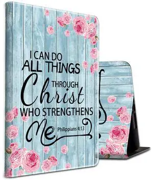 for Samsung Galaxy Tab A 8.0 Case 2019 Case SM-T290/T295 Slim Shockproof Folding Stand Protective Cover with Auto Wake/Sleep for Samsung Tablet A 8.0 SM-T297,Bible Verses Philippians 4:13