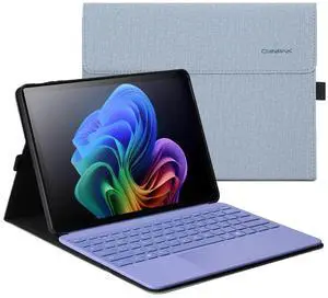 Omnpak Case for Microsoft Surface Pro 12" 2025, Lightweight Protective, Multiple Angle Viewing, Stylus Holder, Compatible with Type Cover Keyboard