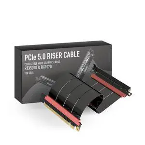 LINKUP PCIE 5.0 Riser Cable | for Vertical GPU Mount | Straight | Graphics Card GPU Ready | Usable with PCIe 4.0 & RX9070/ RTX5090 | 20cm (Total Length: 24cm) LINKUP PCIE 5.0 Riser Cable | for Vertical GPU Mount | Straight | Graphics Card GPU Ready | Usable with PCIe 4.0 & RX9070/ RTX5090 | 20cm (Total Length: 24cm)